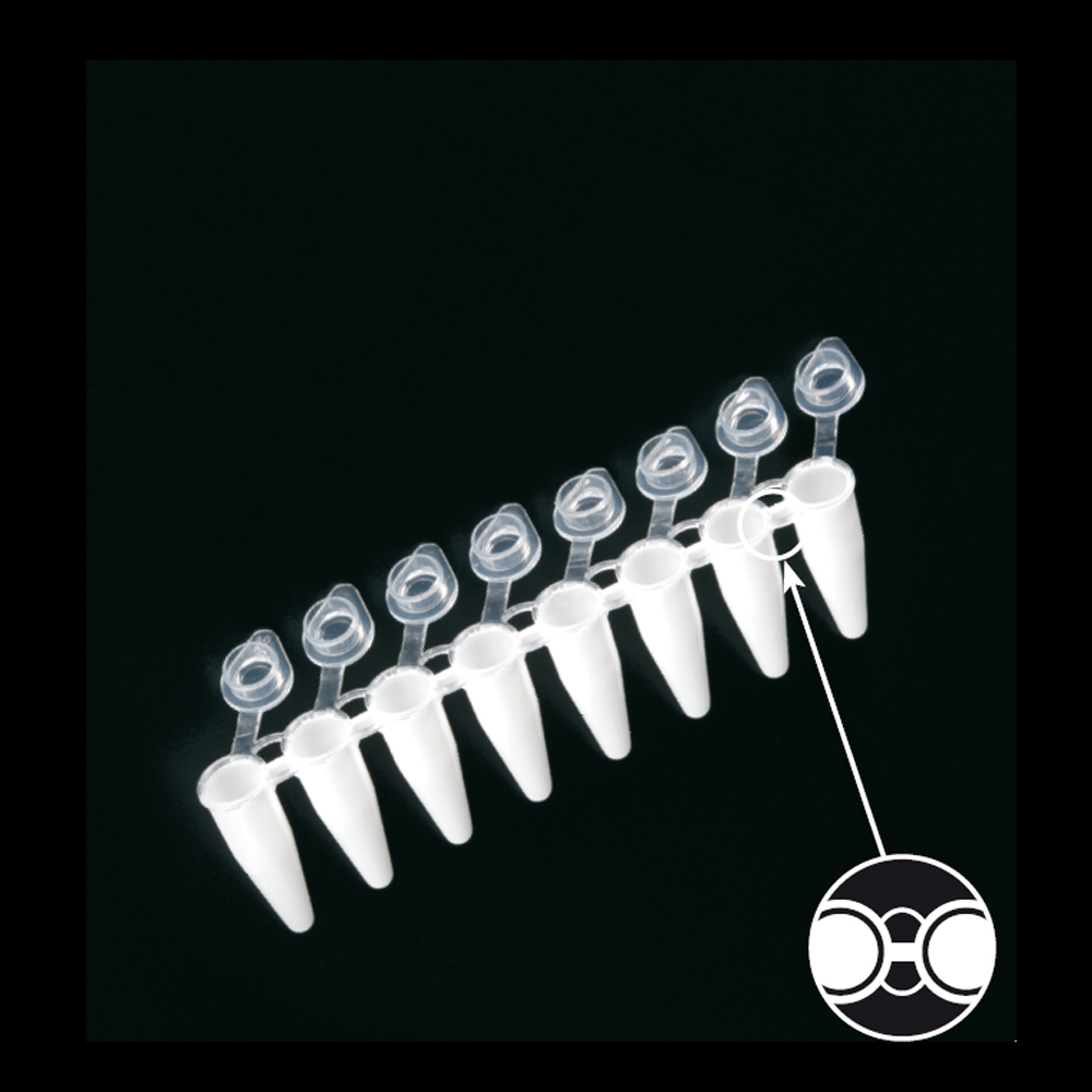 МІКРОПРОБІРКИ ОБ'ЄМОМ 0.2 МЛ В СТРИПАХ ПО 8 ШТ БІЛІ ДЛЯ ПЛР